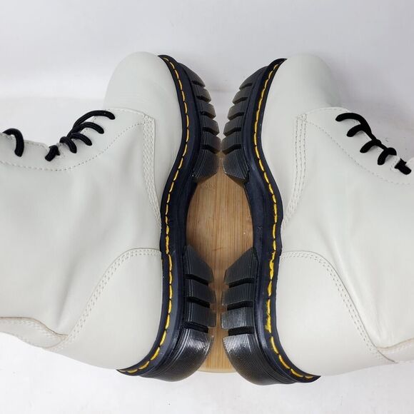 Dr Martens Audrick Quad Boots Women 12 Platform Cobblestone Grey Chunky Lug Boot - Picture 11 of 16